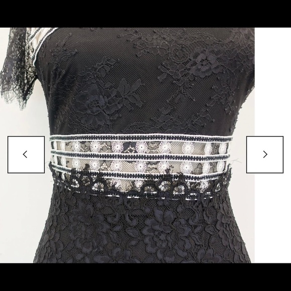 Sandro black and white lace dress in size 1 US 2) - Picture 3 of 3